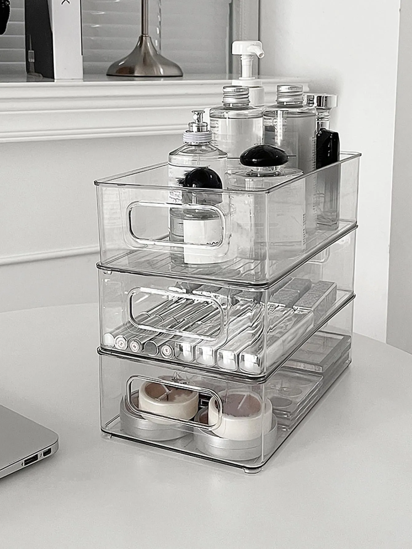 1pc Clear Makeup Storage Rack