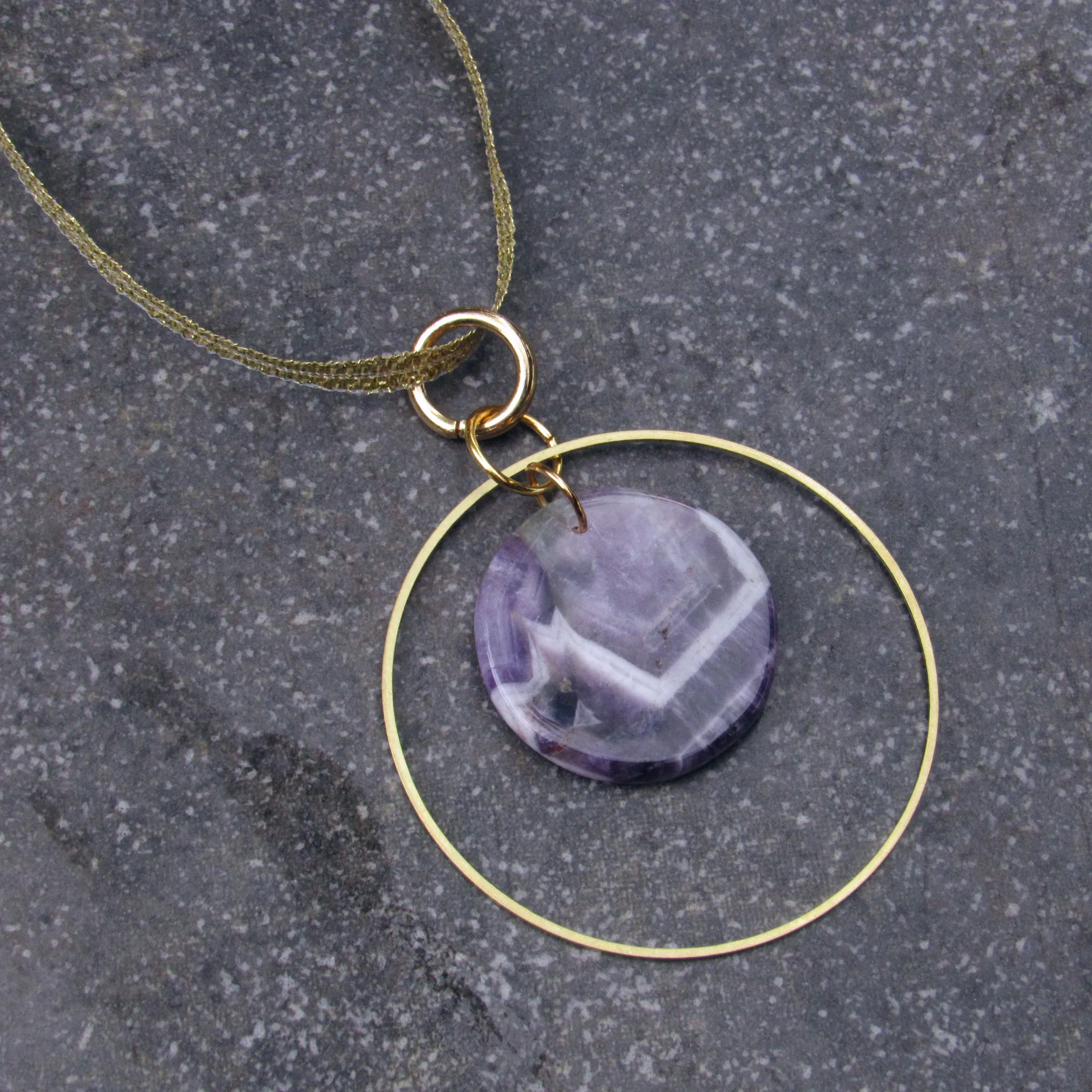 Amethyst gemstone hanging Tree Ornament