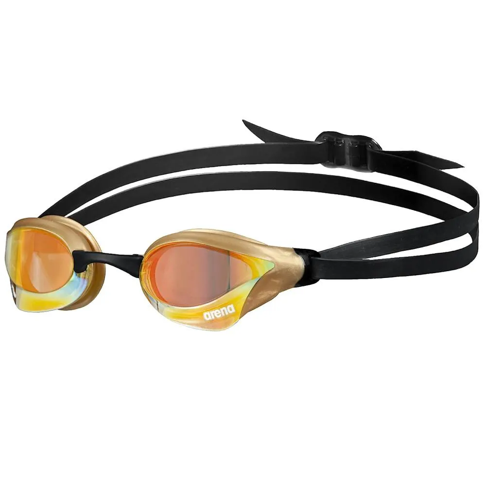 ARENA Adult Cobra Core Swipe Mirror Swimming Goggle (Yellow Copper/Gold)