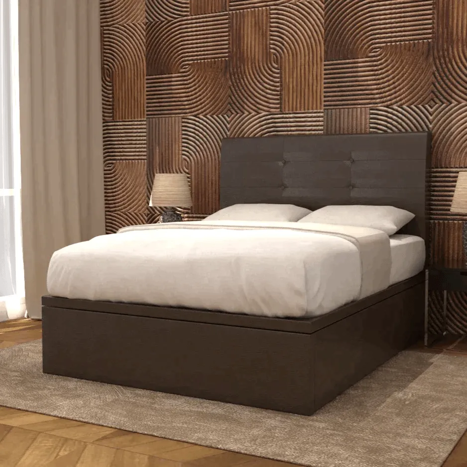 Arlen Faux Leather Storage Bed