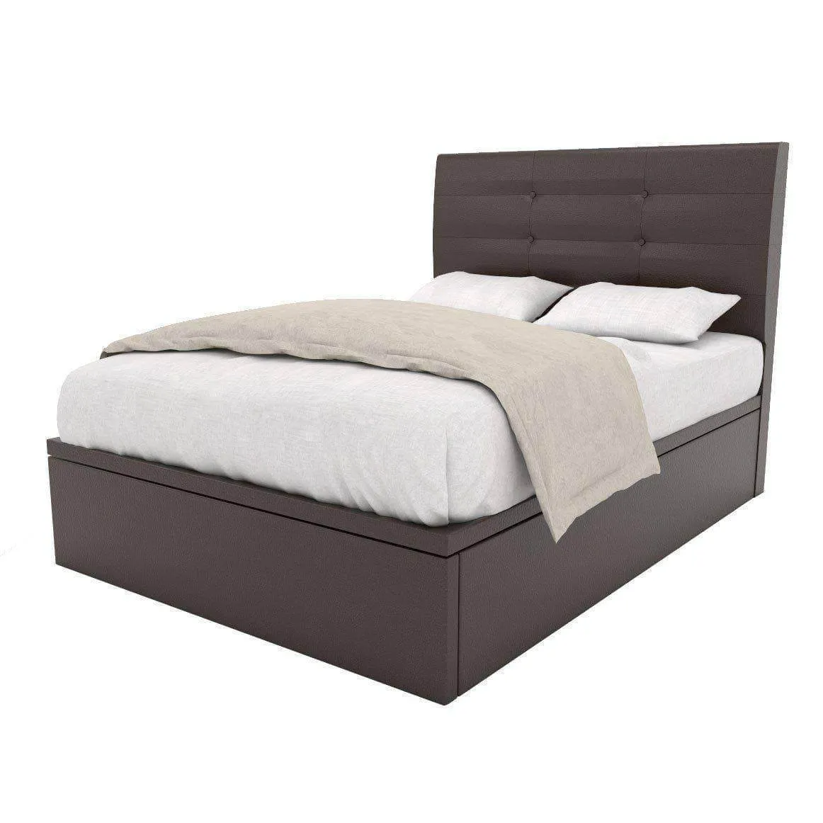 Arlen Faux Leather Storage Bed