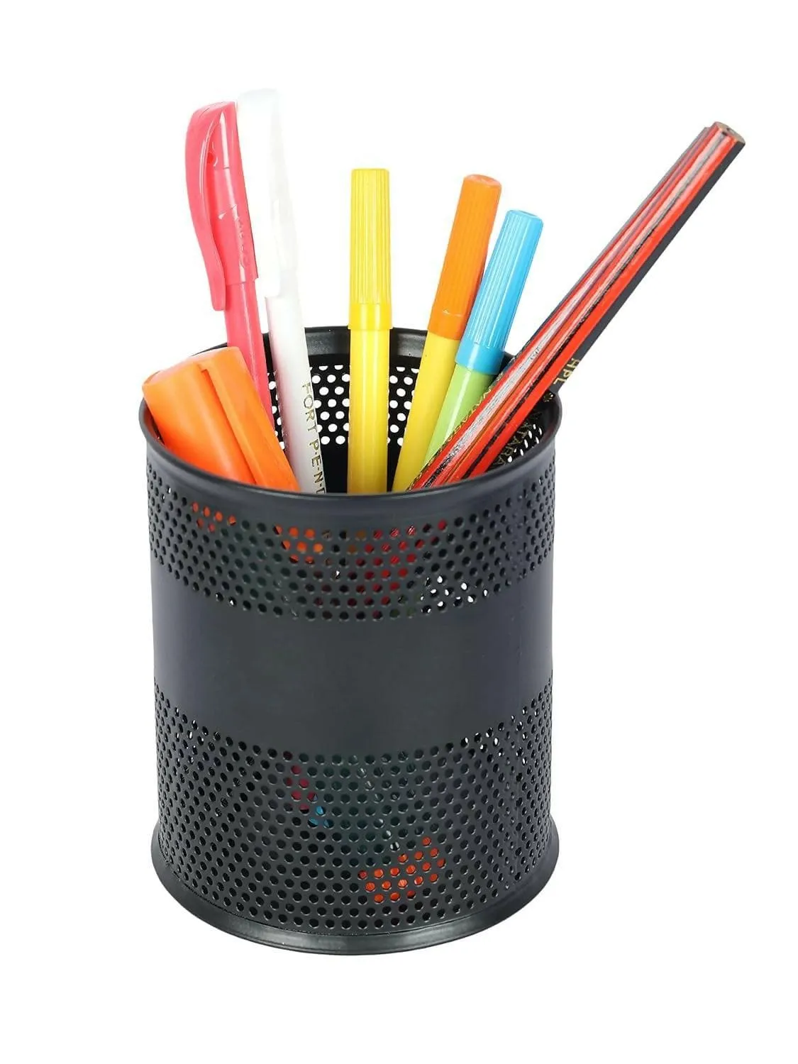 AVMART Pen and Pencil Stationary Storage Tidy Desk Organizer Box with Compartment (Black)