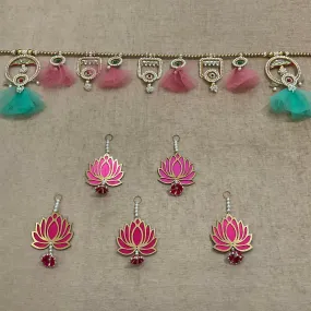 Bandhanwar With Lotus Hanging (Set of 6) Festive Decoration Wall Hanging