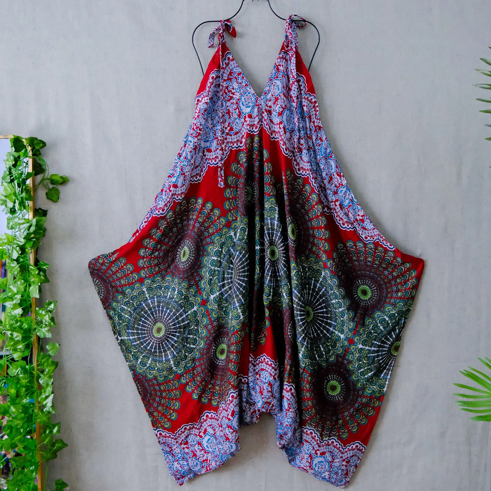 Bohemian Style Summer Jumpsuit with Pockets