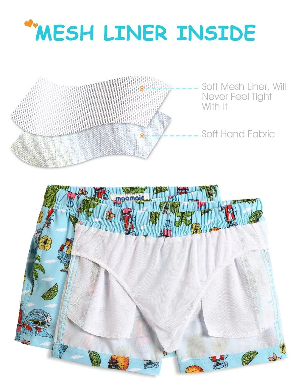 Boys Summer Party Stretch Swim Trunks