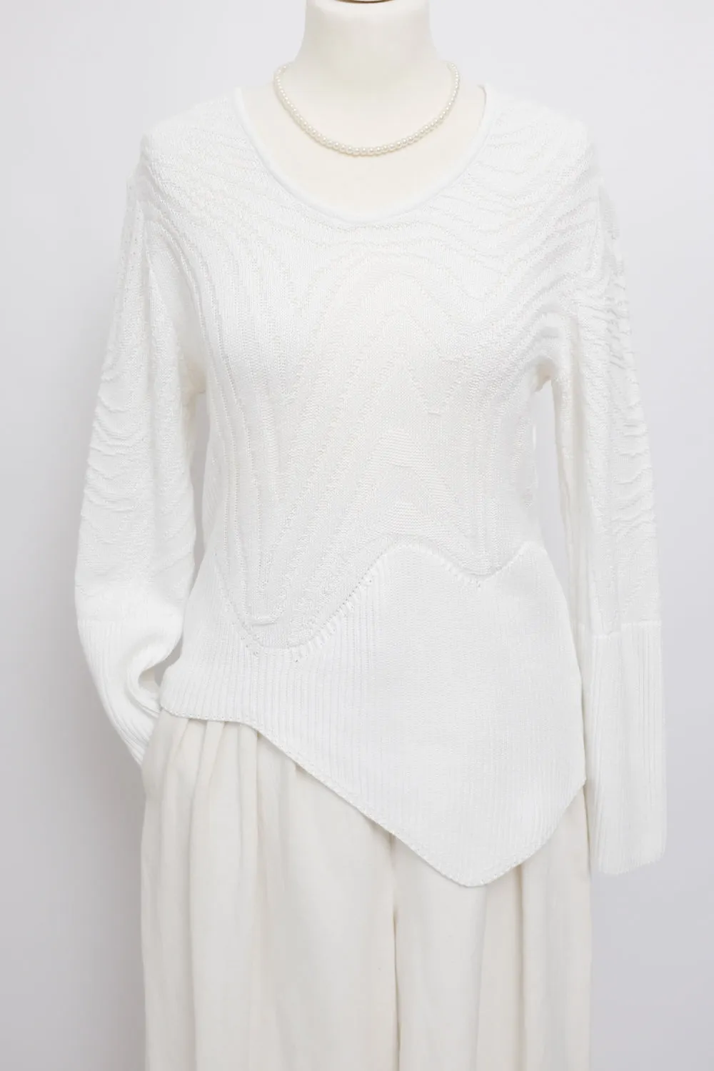 CARLO COLUCCI WHITE WAVE SUMMER SWEATER