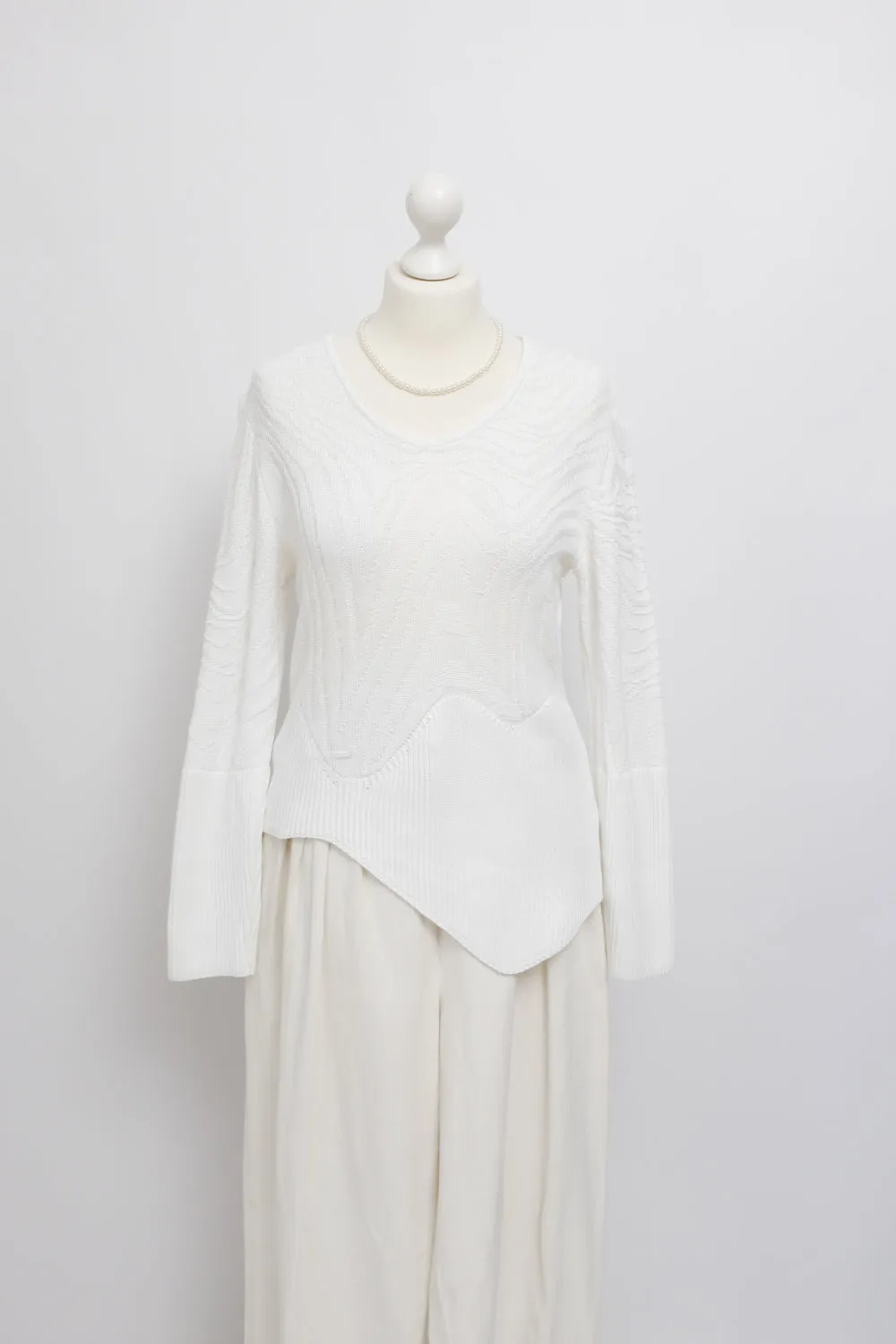 CARLO COLUCCI WHITE WAVE SUMMER SWEATER