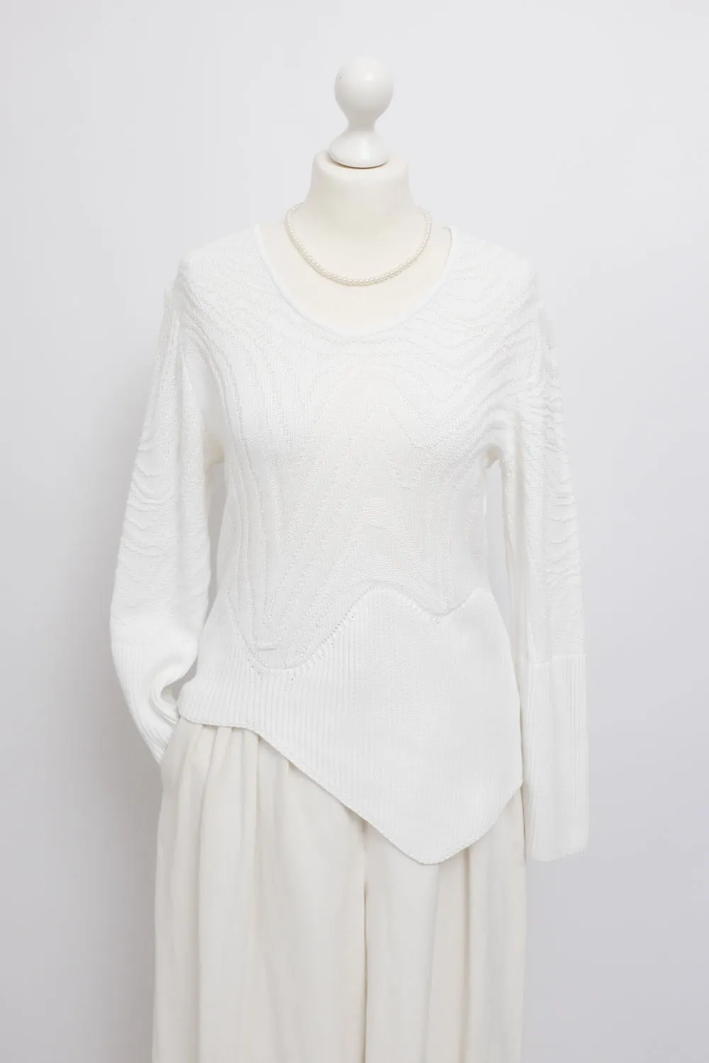 CARLO COLUCCI WHITE WAVE SUMMER SWEATER