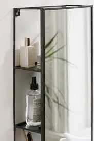 Cubiko Mirror & Storage Unit - Black