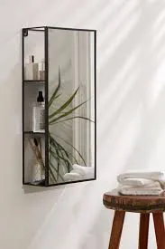 Cubiko Mirror & Storage Unit - Black