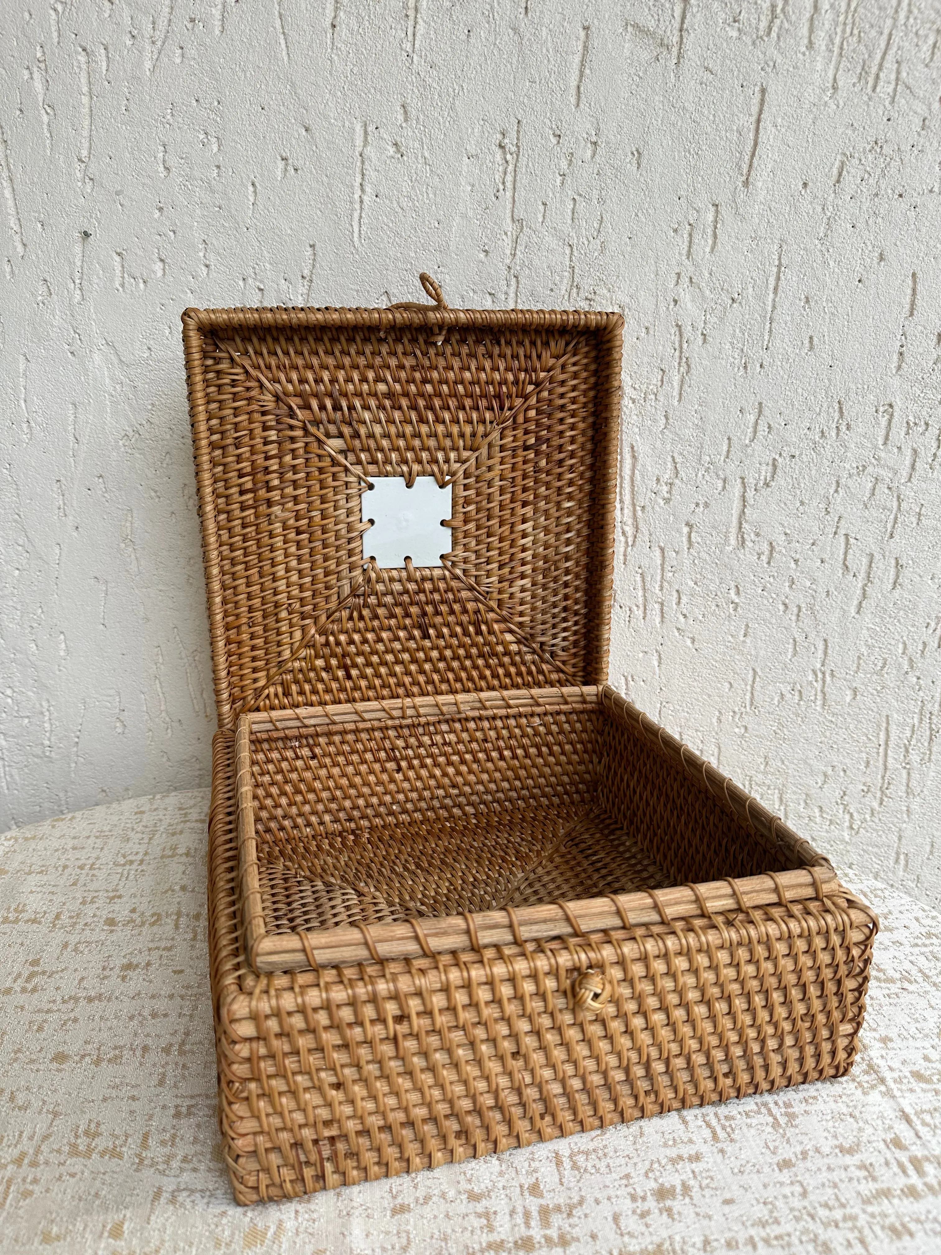 Designer Rattan Square Storage Box