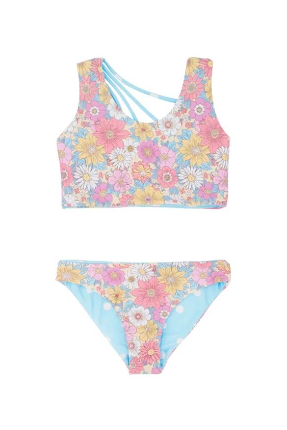 Flower power summer sun reversible bikini