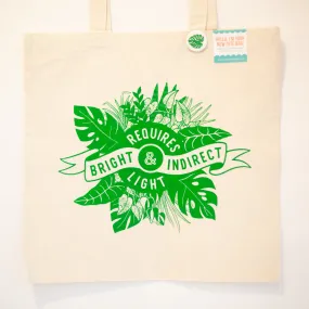 gift for house plant lover, monstera tote bag, gift for plant lover, indoor houseplant tote bag