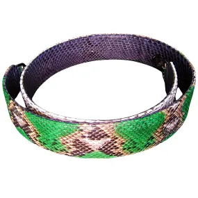 Grey and Green Bag Strap