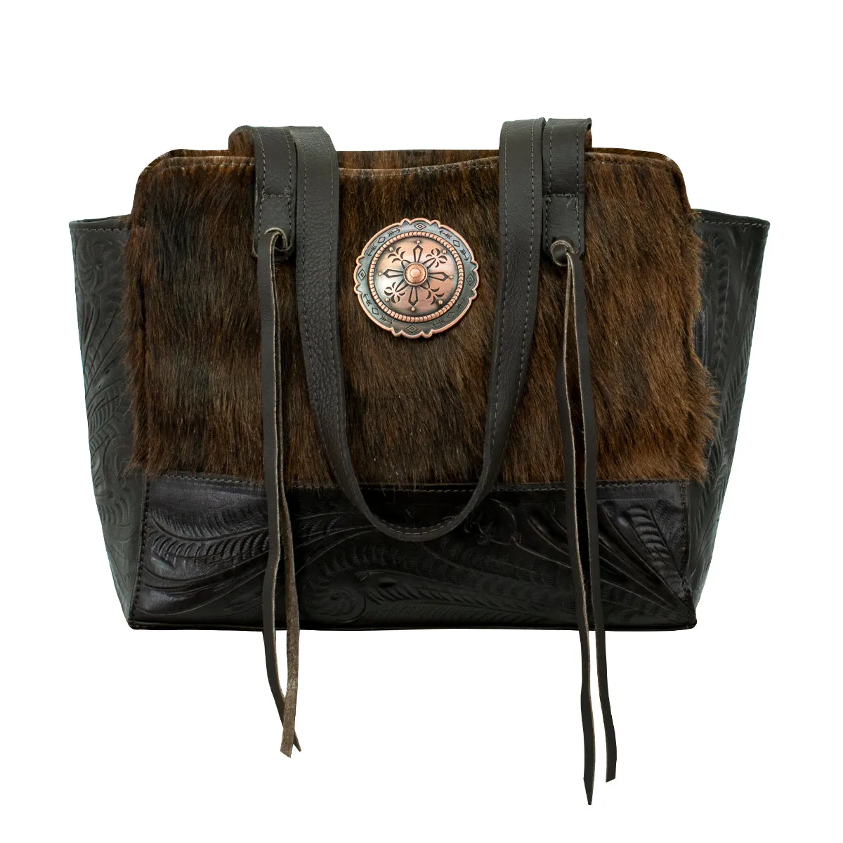 Hair-On Tote w/ Conceal Carry Pocket