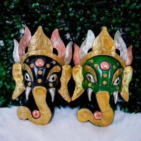 Handmade Wooden Ganesh Mask Hanging