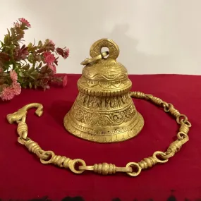 Hanging Bell - Brass Wall Hanging - Decorative and Religious