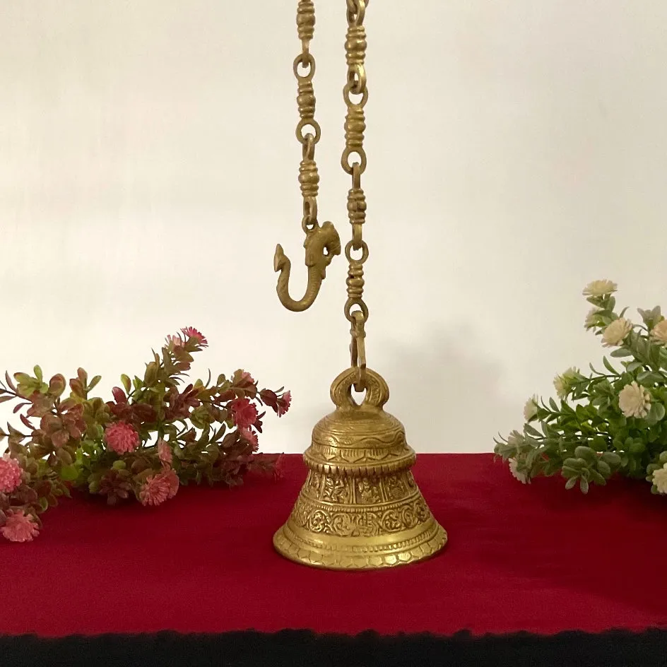 Hanging Bell - Brass Wall Hanging - Decorative and Religious