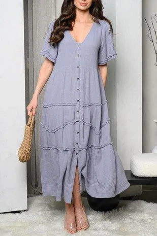 Indigo Blue Summer Style Dress