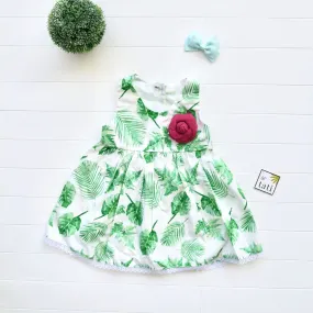 Iris Dress in Summer Leaves Print