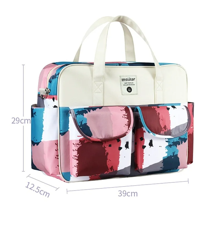 Large Capacity Waterproof Nappy Bag With Multiple Compartments