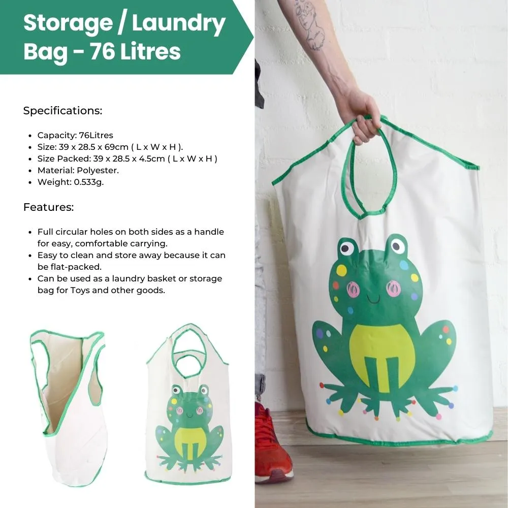 Laundry Storage Bag with Handles - 76L