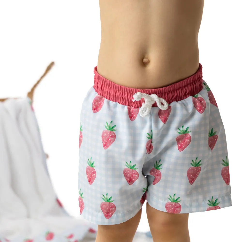 Meia Pata Boys Strawberry Swimming Shorts