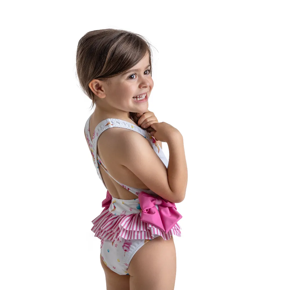 Meia Pata Girls Ice Cream Swimming Costume