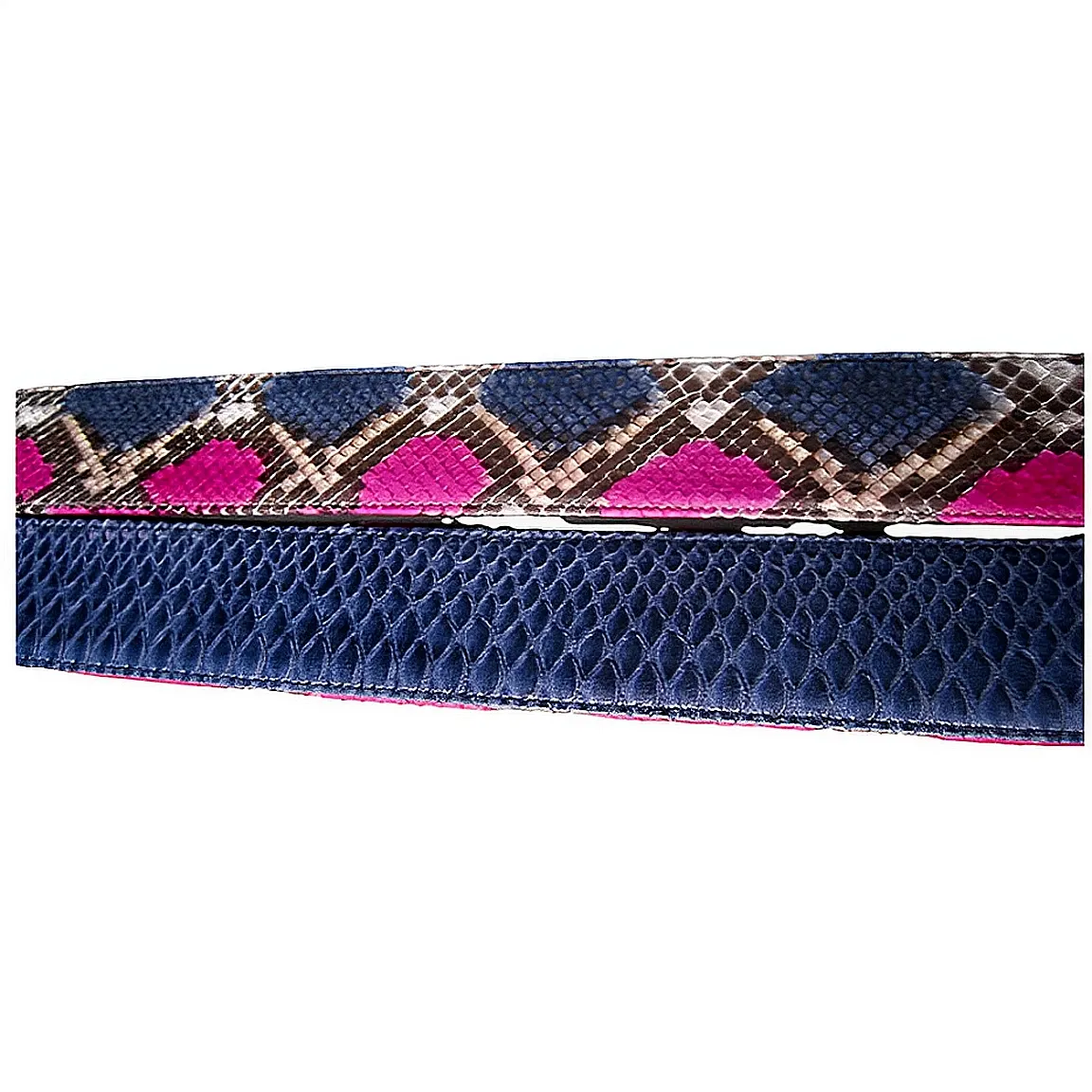 Midnight Blue and Pink Bag Strap