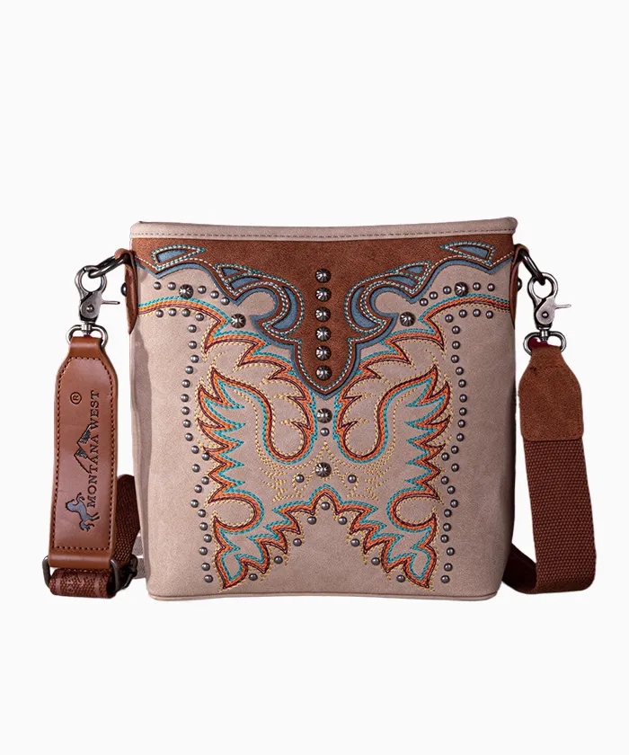 Montana West Embroidered Concealed Carry Crossbody Bag