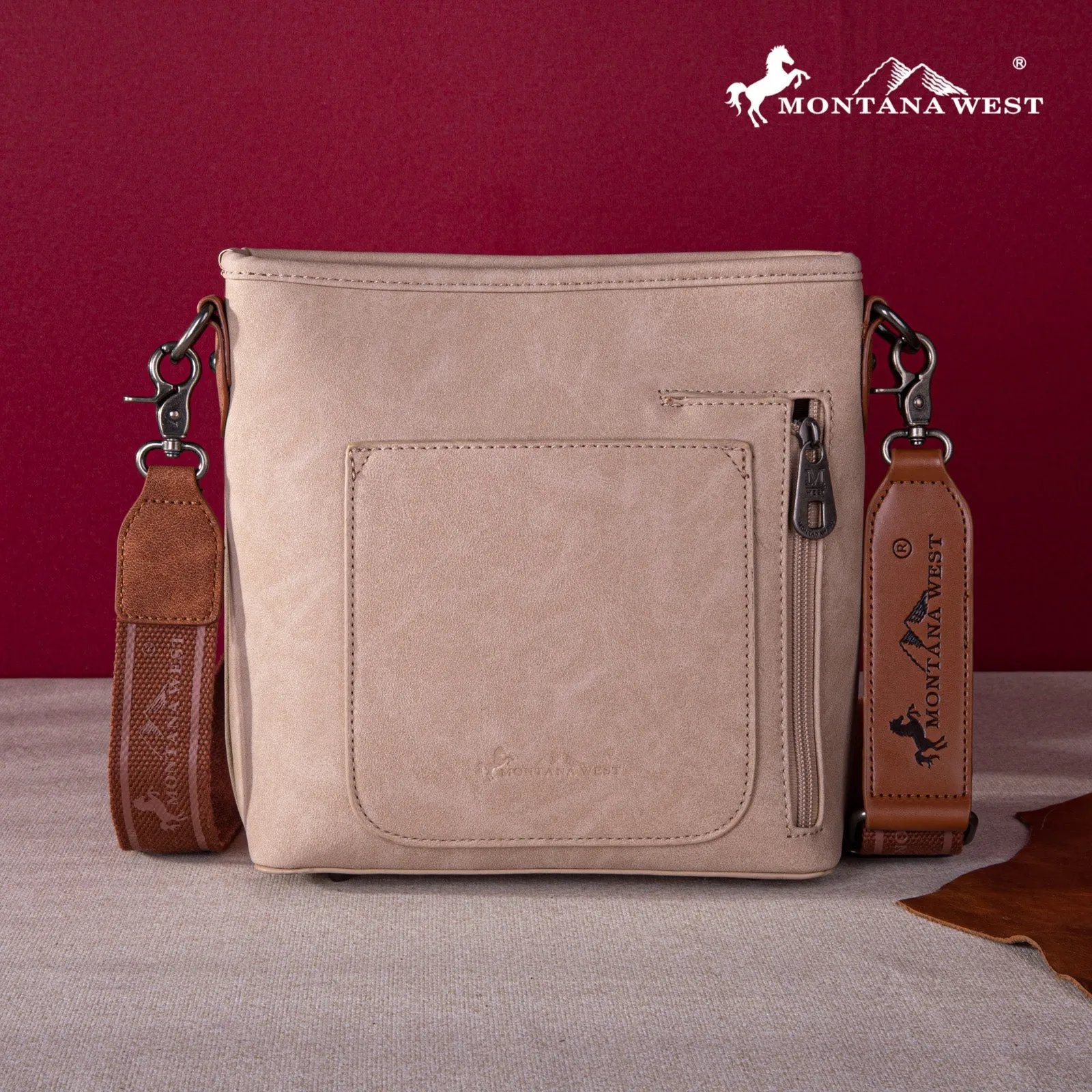 Montana West Embroidered Concealed Carry Crossbody Bag