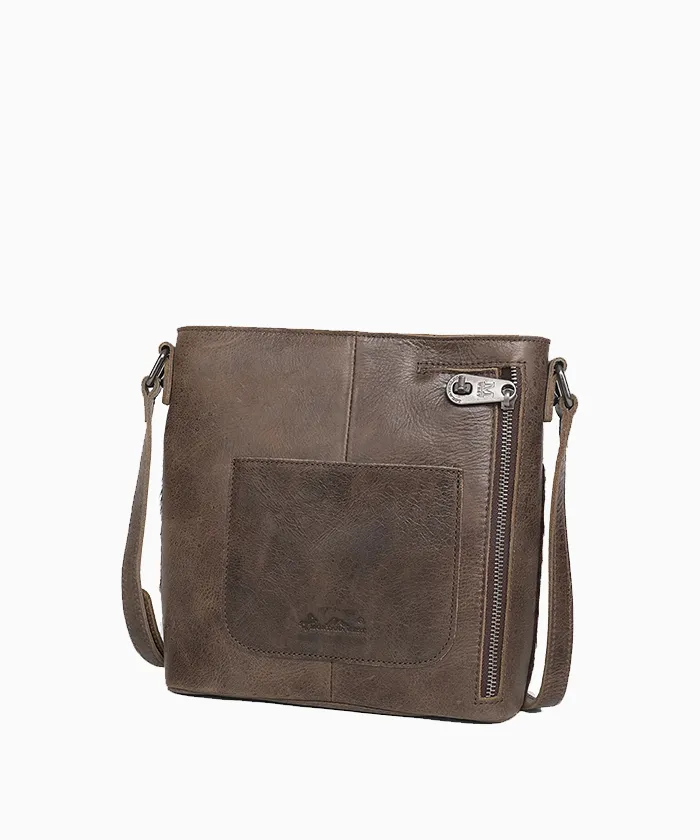 Montana West Genuine Leather Concealed Carry Crossbody Bag