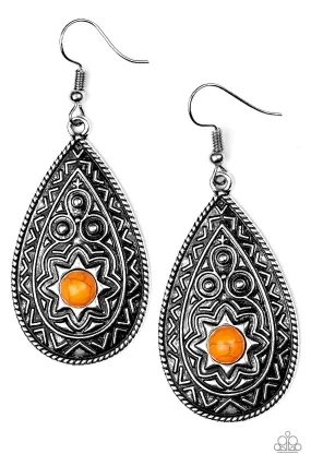 Paparazzi Summer Sol - Orange Earrings