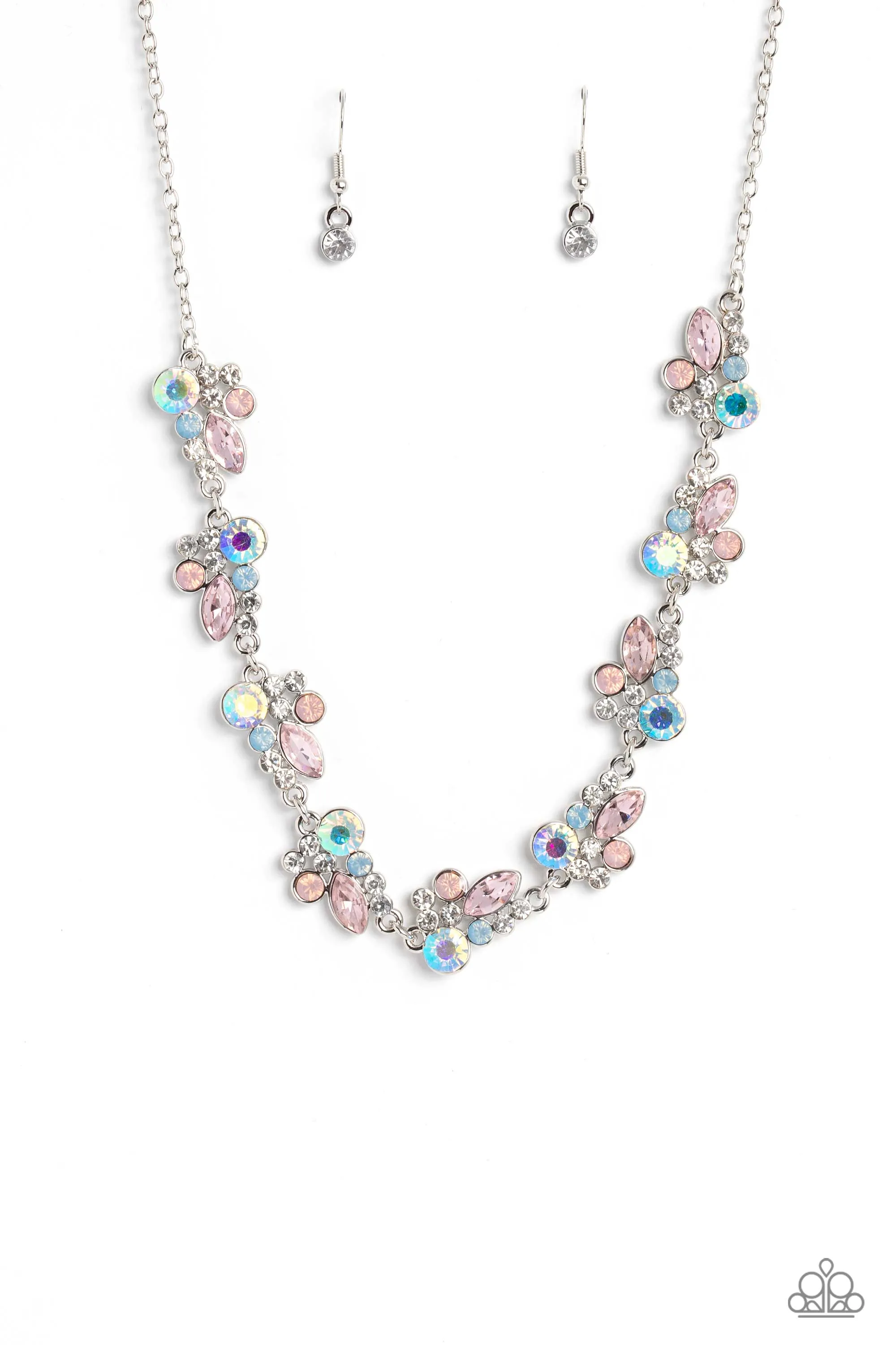 Paparazzi Swimming in Sparkles Multi Necklace & Earring Set