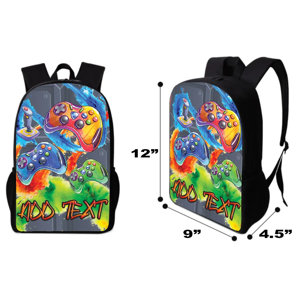 Personalized Full Color Backpacks / Lunch Bag / Duffel Bag - Game On