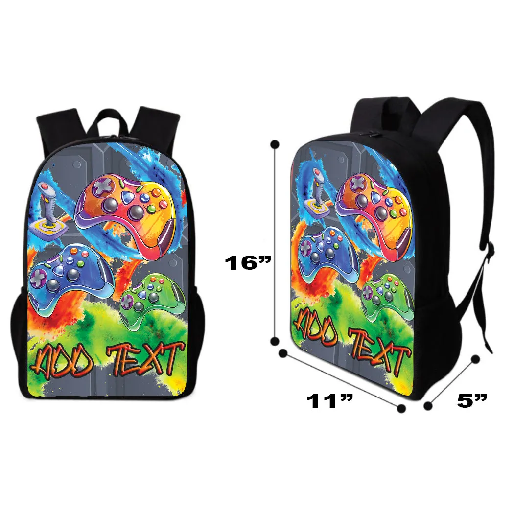 Personalized Full Color Backpacks / Lunch Bag / Duffel Bag - Game On