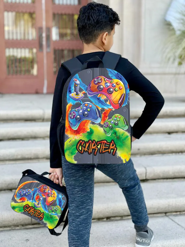 Personalized Full Color Backpacks / Lunch Bag / Duffel Bag - Game On