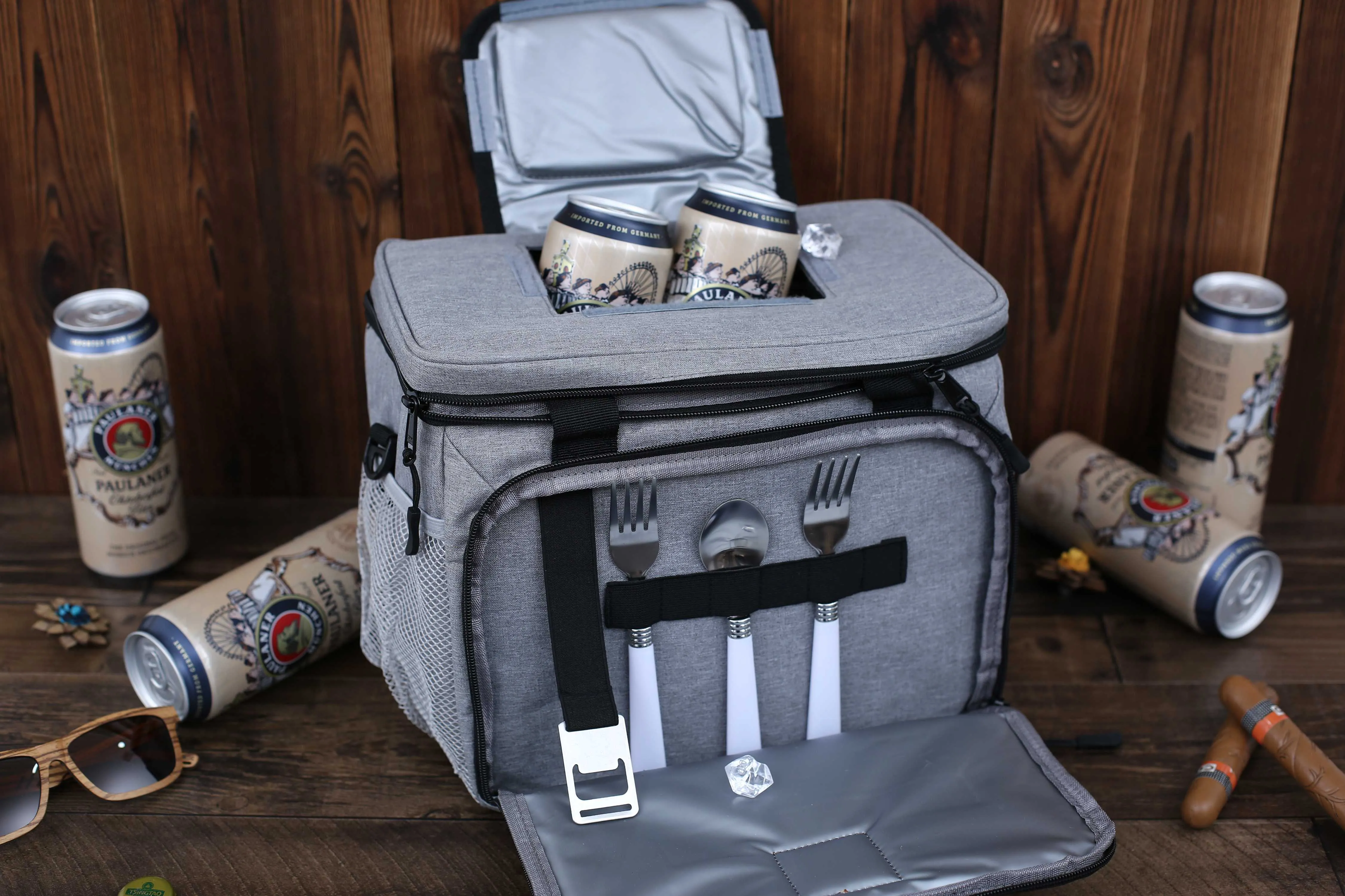 Personalized Groomsmen Gift Cooler Bag, Top Open Beer Cooler Bag, Insulated Picnic Bag