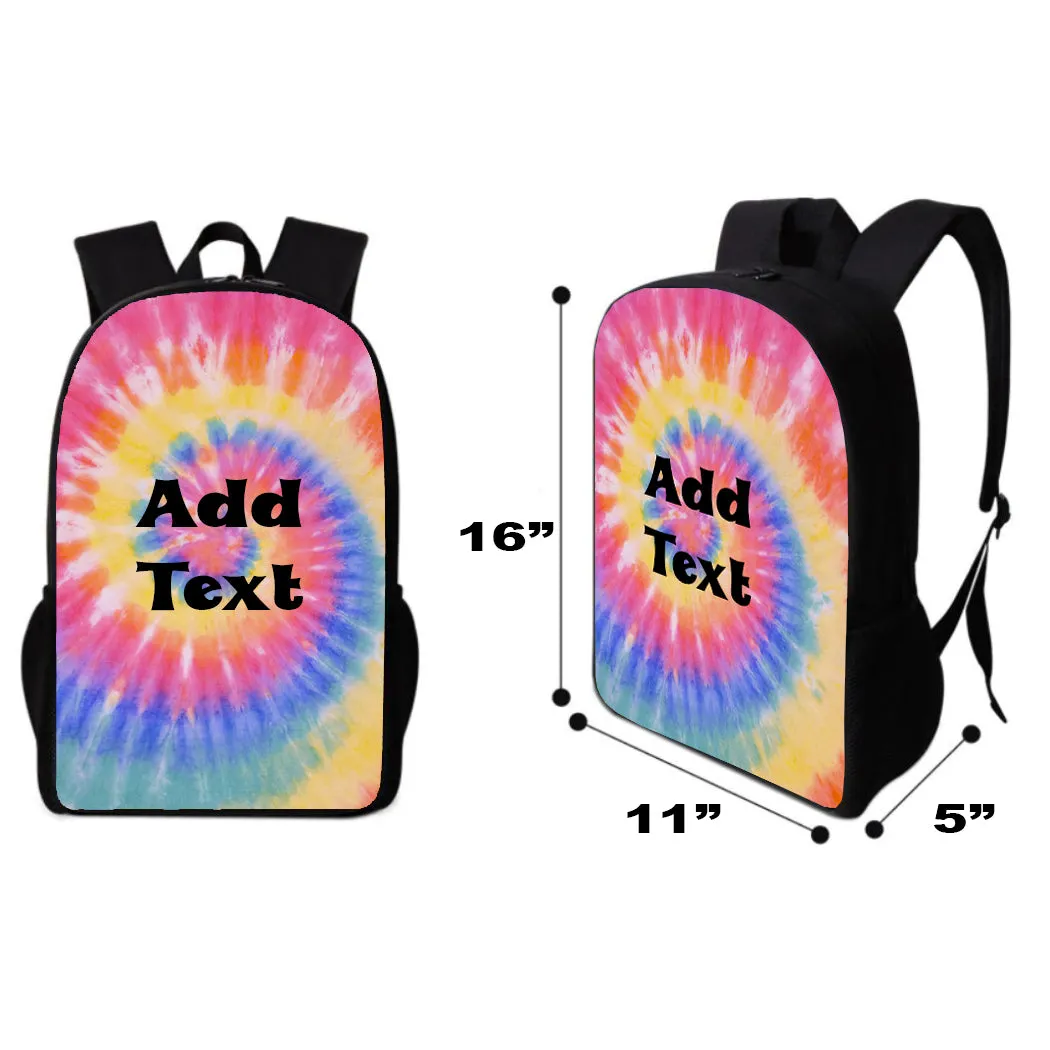 Personalized Tie Dye Backpacks / Lunch Bag / Duffel Bag / Bottle