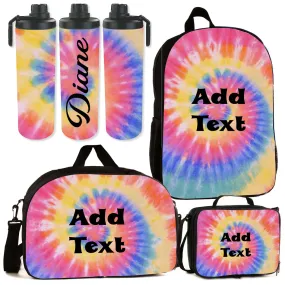 Personalized Tie Dye Backpacks / Lunch Bag / Duffel Bag / Bottle