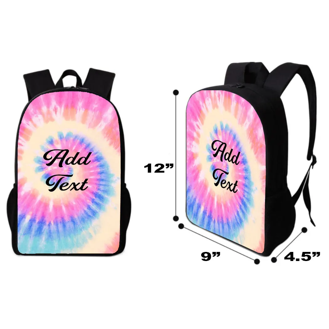 Personalized Tie Dye Backpacks / Lunch Bag / Duffel Bag / Bottle