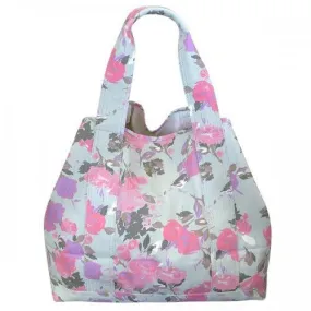 ROSIE - Womens Floral Print Beach Tote Bag & Picnic Bag