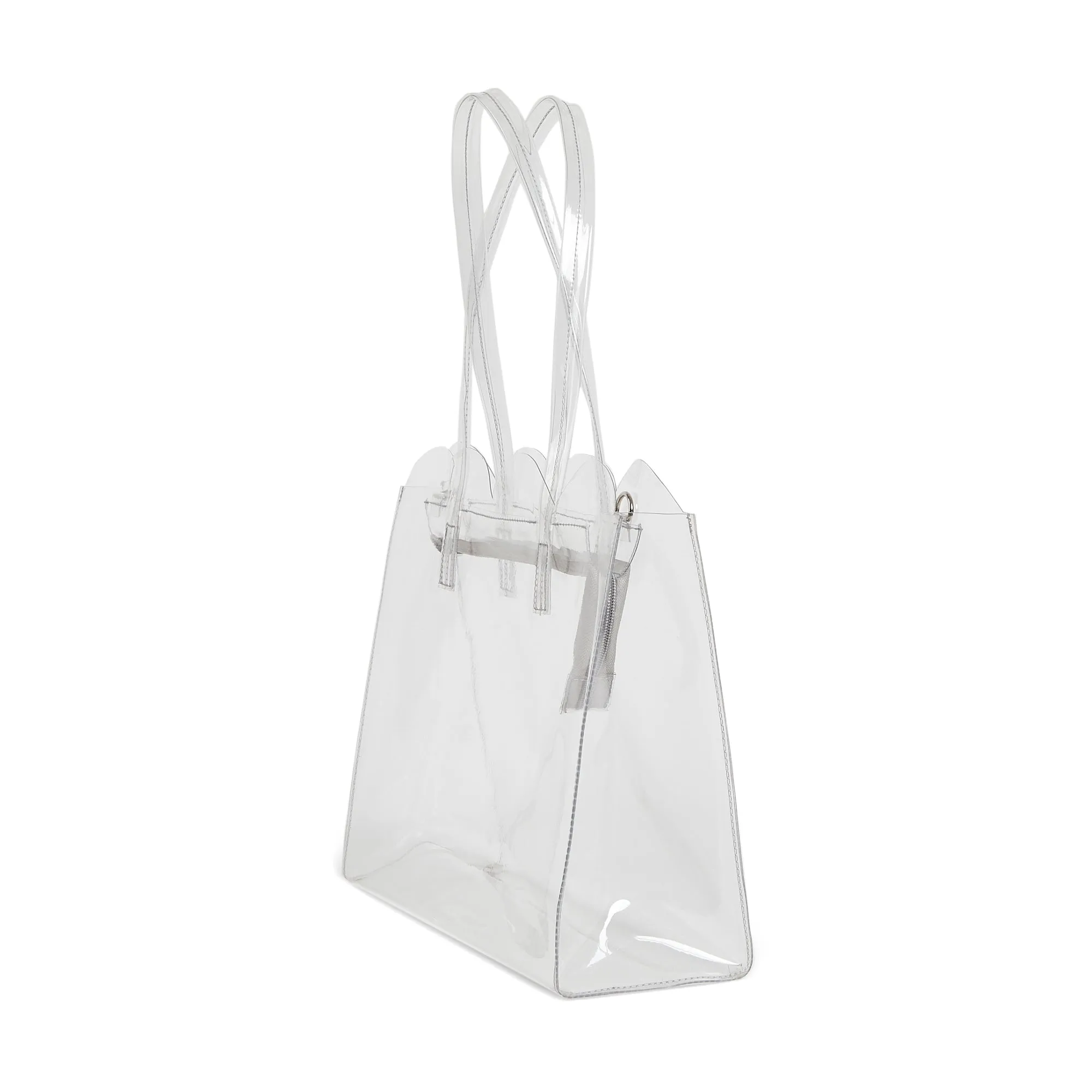 SASHA PVC SLING AND SHOULDER BAG GLASS