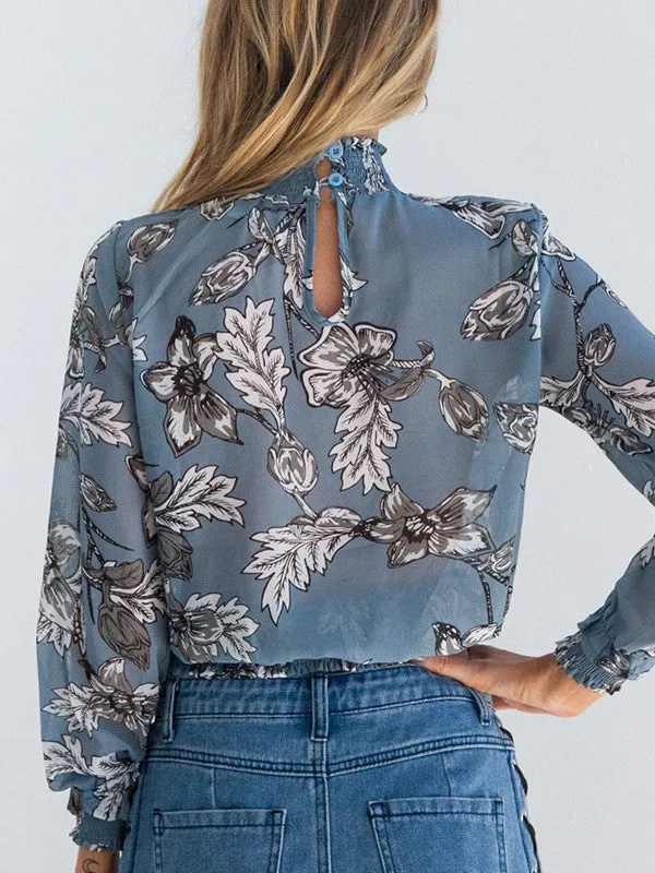 Summer Long Sleeve Floral Top