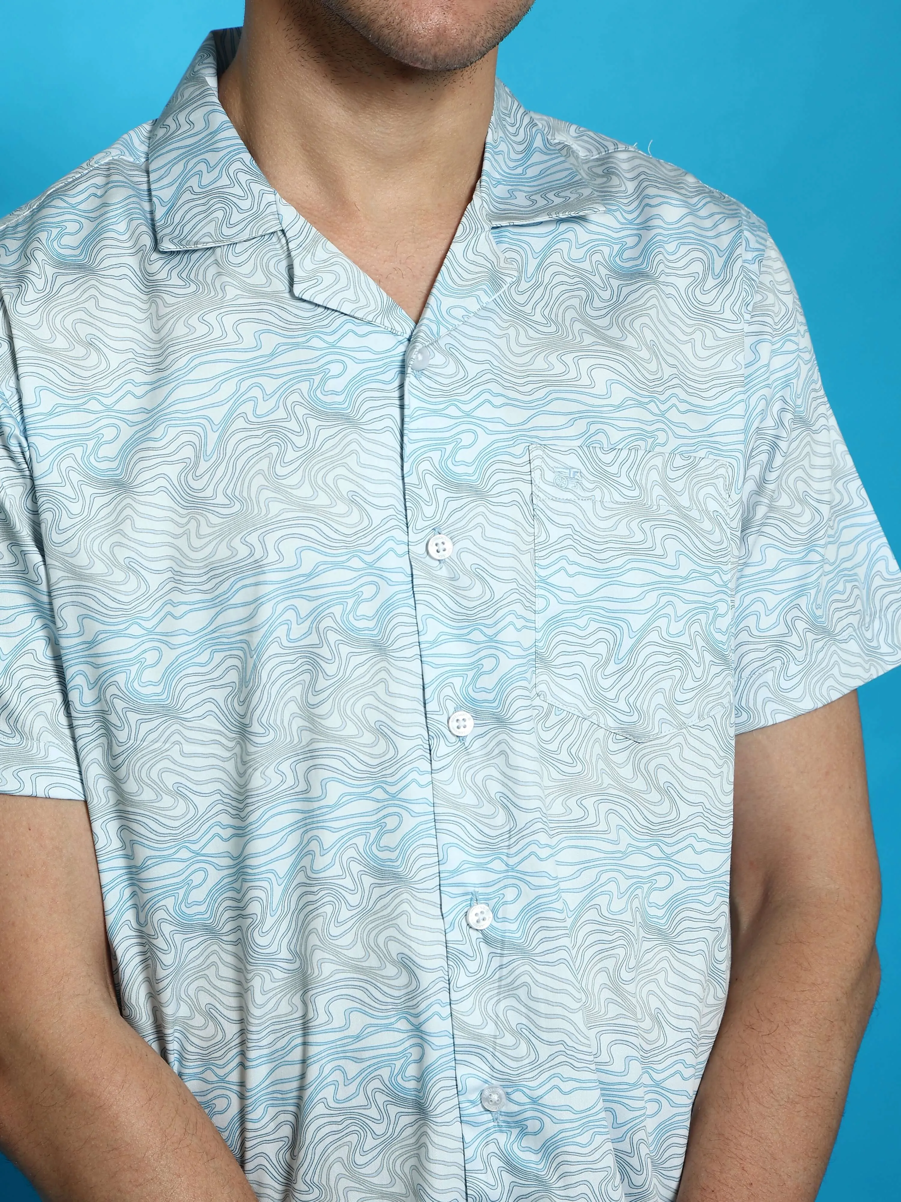 Summer Wave Half Sleeve Shirt