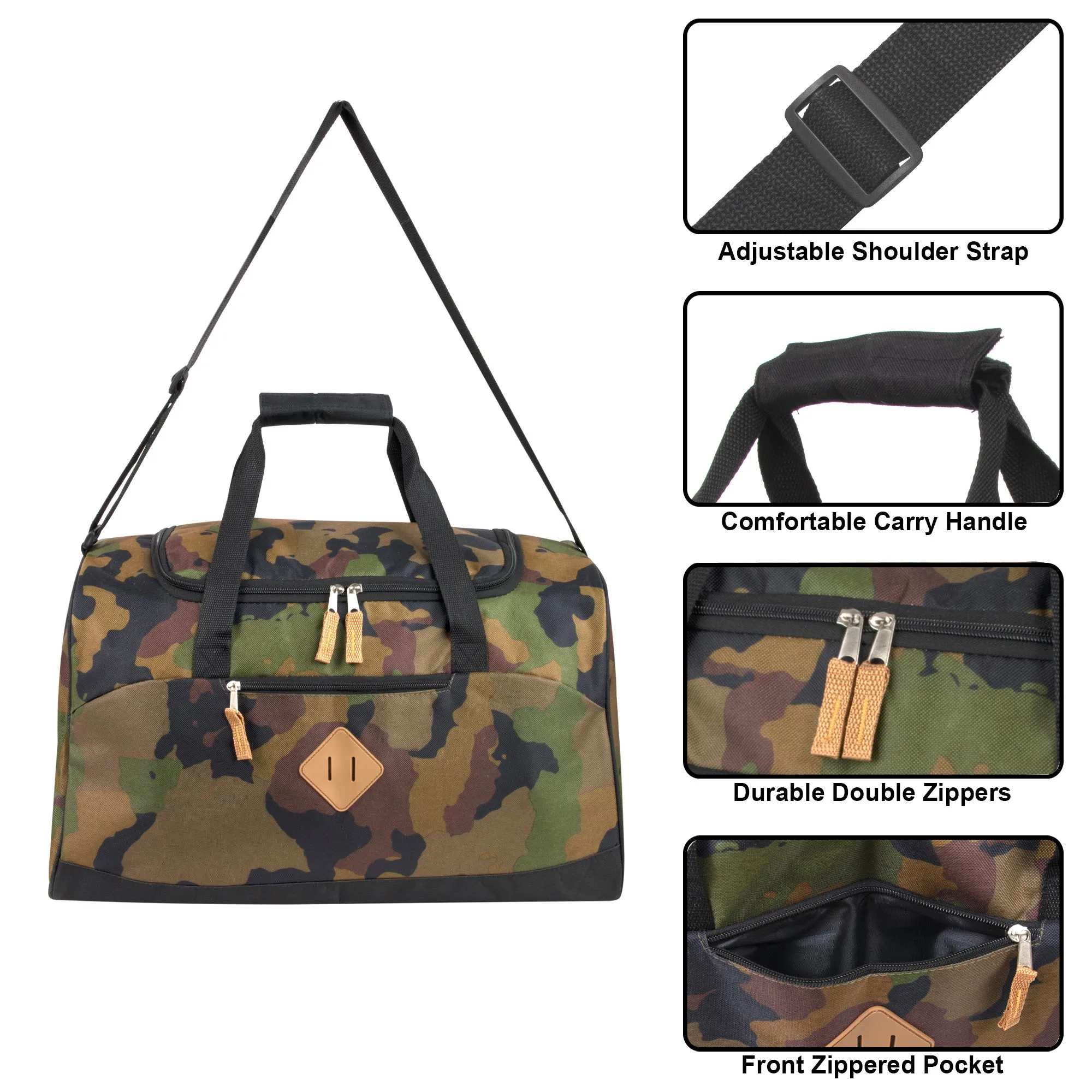 Trailmaker 20 Inch Duffle Bag Camo Polyester Gear Bag-Travel Work Gym Carry-On