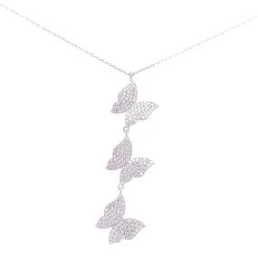 Triple Hanging Butterfly Necklace