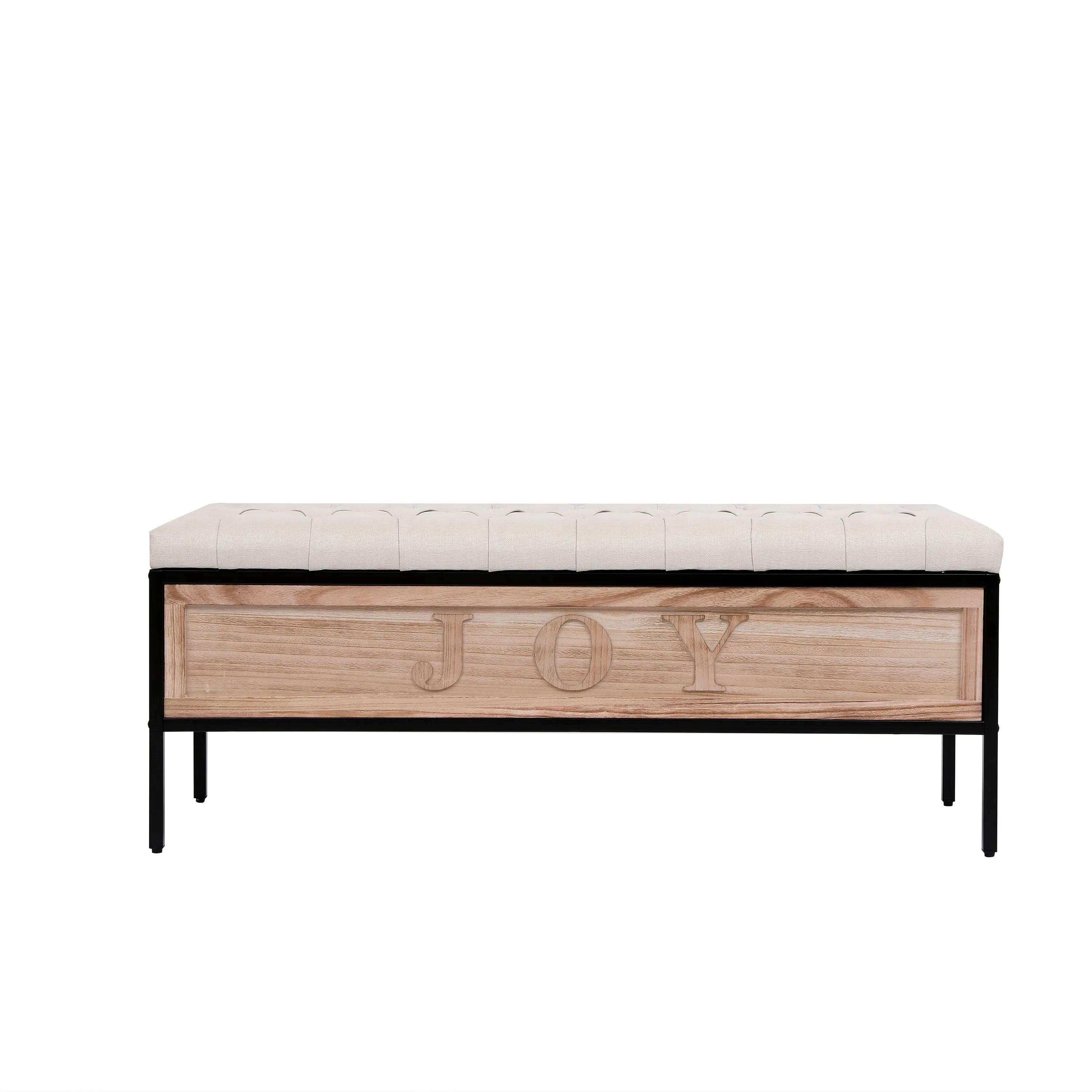 Wooden JOY Storage Bench