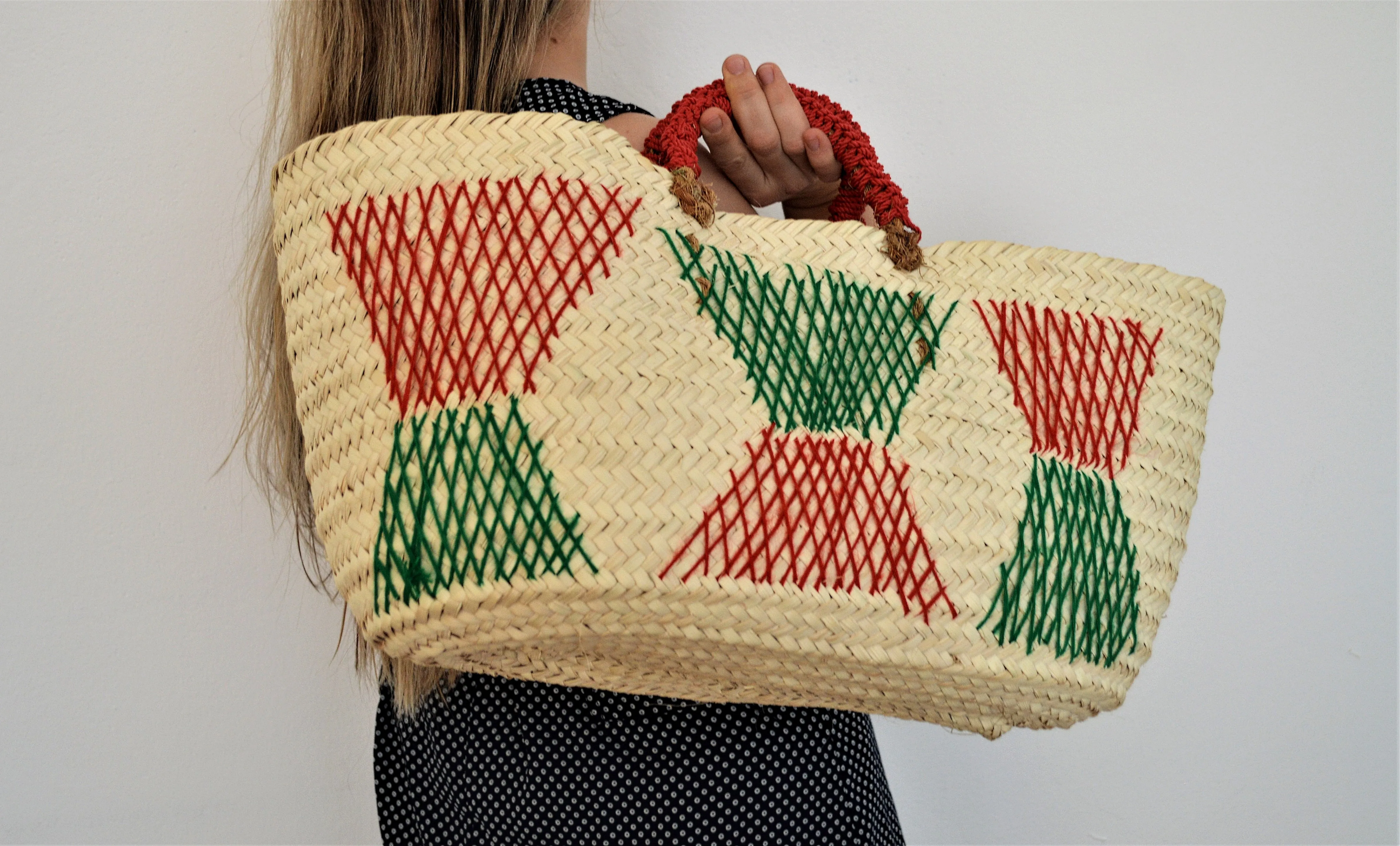 Woven fresh market bag, Wahat wicker summer bag