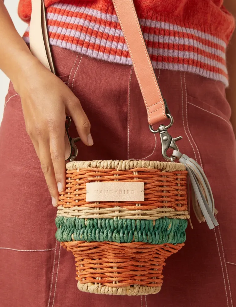 Woven rattan bag